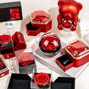 Tùy chỉnh sáng tạo Acrylic Hộp Quà tặng hộp đồ trang sức bảo quản Rose Flower thiết kế món quà sinh nhật cũng như nhiều kỳ nghỉ Quà Tặng - Product Image 4