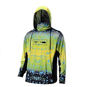 Sudadera de Pesca con Tela Reciclada para Hombre, UPF50+, Manga Larga, con Máscara Facial, Absorbe la Humedad, Protección Solar, Personalizable OEM ODM - Product Image 4