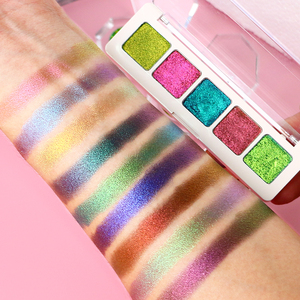 Palettes d'ombres à paupières chromées, marque privée, scintillantes, multi-chrome, caméléon Duo, Chrome - Product Image 6