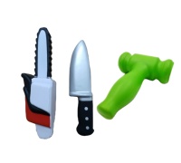 Clé à couteau en mousse PU avec logo personnalisé Jouets anti-stress Marteau à marteau Couteau anti-stress Tronçonneuse Clé pour scie à chaîne Balle anti-stress