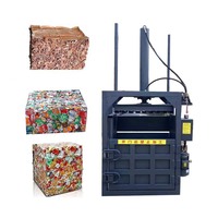 Presse compacteuse verticale hydraulique pour déchets de papier, carton, plastique, pailles, métaux et ferraille, avec fonction d'équilibrage, pour usage agricole, film inclus