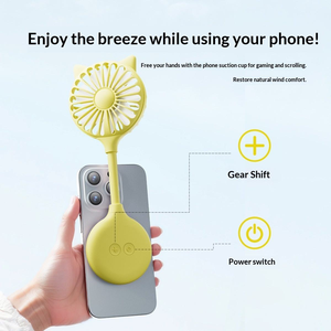 Ventilatore USB Portatile con Ventosa <span class=keywords><strong>per</strong></span> Pigri, Motore Brushless, 3 Velocità, Senza Fili - Product Image 3
