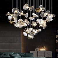 Lustre suspendu de luxe en verre de Murano FireLux pour salon et cuisine, luminaire de plafond personnalisé