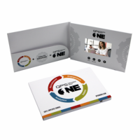 Cartes de remerciement publicitaires les plus populaires avec écran LCD IPS 16:9, logo personnalisé, cartes de vœux, cartes postales professionnelles, écrans vidéo, brochure papier