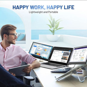 <span class=keywords><strong>Monitor</strong></span> Portatile a Doppio Schermo Estensibile per Laptop, Triplo <span class=keywords><strong>Monitor</strong></span> IPS FHD da 15,6 Pollici con Connessione <span class=keywords><strong>Tipo</strong></span> <span class=keywords><strong>C</strong></span> - Product Image 3
