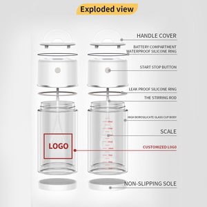 Thông minh hai lớp tự động mix USB khuấy cup chịu nhiệt & thủy tinh không thấm nước drinkware cho văn phòng sử dụng - Product Image 2