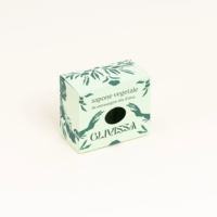 Petit emballage en verre de boîte à savon artisanale avec fenêtre transparente en matériaux recyclés