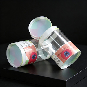 Tubo de Papel Redondo Rojo con Ventana Transparente, Recubierto con Película PET, Embalaje Cosmético, Caja de Regalo, Cilindro Reciclable para Manualidades - Product Image 4