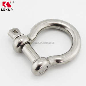 <span class=keywords><strong>Manille</strong></span> d'ancrage à vis M10 en acier inoxydable 316 de type européen pour levage et navigation, avec chaîne d'ancrage et boucle en forme de nœud - Product Image 1