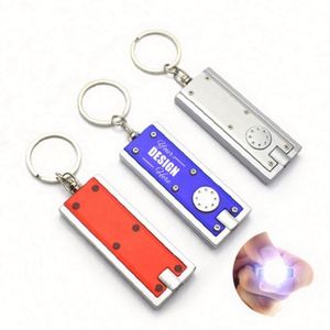 Linterna de Llavero LED Personalizada de Metal Vintage, Mini Antorcha Cuadrada de 12 Lúmenes, Alimentada por Batería, para Camping, Senderismo y Uso de Emergencia - Product Image 1