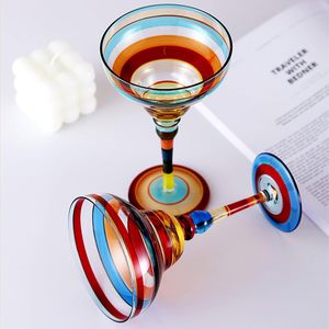 Verre à Margarita et <span class=keywords><strong>Martini</strong></span> Peint à la Main, Unique et Coloré, Verre à Margarita Mignon et Original, Verres à Cocktail, Verre à Champagne, Verre à Vin Rouge - Product Image 3