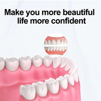 Prothèse dentaire complète en silicone à clipser, couvre-dents ajustables pour un sourire éclatant et un blanchiment des dents