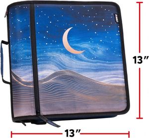 เคสใส่เอกสารแบบซิปอเนกประสงค์ Case-it - ห่วงโอริงขนาด 2 นิ้ว ช่องใส่ของหลายช่อง - ความจุ 400 หน้า มาพร้อมหูหิ้ว - Product Image 2