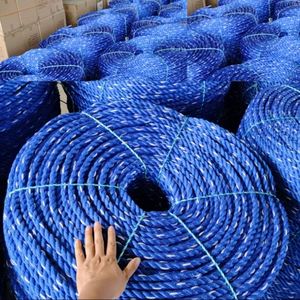 Corde en PP de haute qualité, 100% matière vierge, 16 mm, 660 m, pour la marine et la pêche, bleue avec des reflets blancs, pour le marché philippin - Product Image 2