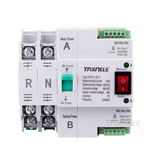 MCB-type automatische dubbele stroomvoorzieningsschakelaar 2P 100A ATS-stroomonderbreker elektrische schakelaar - Product Image 3