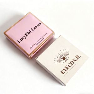 Cajas de embalaje personalizables para pestañas postizas, lentes de contacto, con forro de esponja portátil y laminación mate - Product Image 2