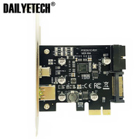 Adaptateur de carte express USB 3.1 USB 3.1 Type C 19 broches avant USB 3.0 contrôleur PCI-e USB3 pcie x1 convertisseur carte d'extension