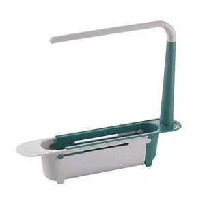 Sink Drain Basket Storage Rack Extendable Dishcloth Organizer <b>Kitchen</b> Supplies L Size - Product Image 5