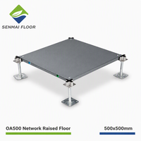 Système de plancher surélevé modulaire OA500 pour réseau moderne, panneaux de plancher d'accès en acier 500x500mm, cloison de bureau, routage de câbles SENMAI