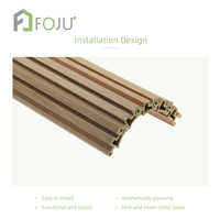 Panneaux muraux intérieurs en WPC, panneaux muraux décoratifs en bois-plastique composite cannelé