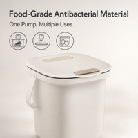 Conteneur de stockage automatique pour aliments pour animaux de compagnie, en matériau ABS écologique, avec batterie 4500 mAh, étanche à l'humidité et ventilé