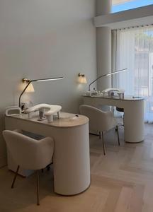 Juego de <span class=keywords><strong>Mesa</strong></span> de Manicura con Sillas, Estación Moderna para Salón de Uñas con Cajones de Almacenamiento - Product Image 5
