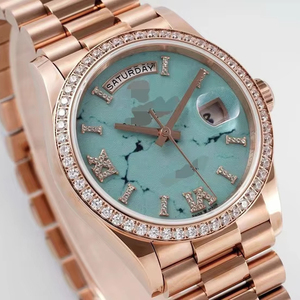 Montre mécanique haut de gamme, best-seller, élégante et simple, affichage numérique en acier inoxydable, double calendrier, 36 mm, montre pour femme - Product Image 1