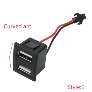 Doble capa USB hembra base tipo C enchufe una lámpara USB hembra toma de corriente con conector de cable - Product Image 3