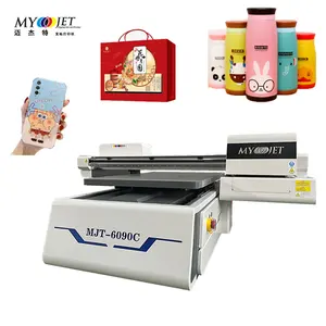 MYJET 6090C Flatbed Printer Glass Acrylic Decorative Printing High Precision Small DTF UV LED Flatbed UV Printer