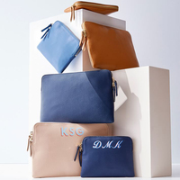 Pochettes vertes de luxe en cuir souple pour ordinateur portable pour femmes