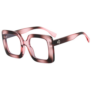 Gafas Ópticas Cuadradas con Montura Completa, Lentes Transparentes Marrones, Unisex, Montura Extra Ancha 2022 - Product Image 4