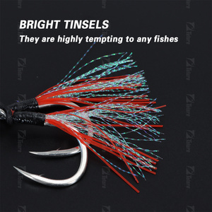 Acero de alto carbono, buena calidad, 1/0, 2/0, 3/0, 4/0, 5/0, accesorios de pesca de agua dulce <span class=keywords><strong>altwater</strong></span>, anzuelo de pesca de plantilla de asistencia - Product Image 3