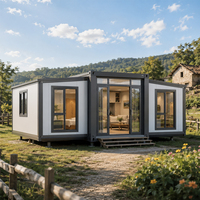 Maison préfabriquée, maison conteneur extensible de 40 pieds avec électricité solaire