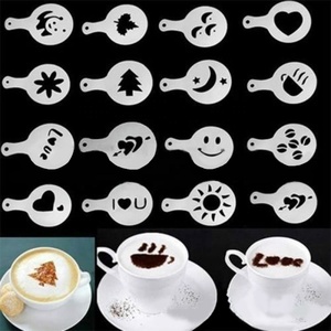 16 pz/set Cappuccino caffè decorazione Maker Art stencil <span class=keywords><strong>disegno</strong></span> modello strumenti - Product Image 5