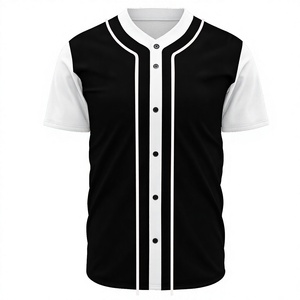 Uniforme de baseball personnalisé à rayures fines, nouveau design, nom personnalisé sur le devant, maillot de baseball personnalisé unisexe, 100% polyester - Product Image 1