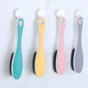 Sophisticated Technology Wooden Wash Natural Logo Clothes Cleaning Brush With Long Wood Handle