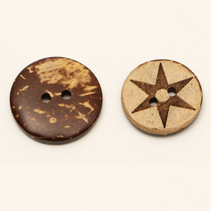 优质激光标记定制标志14L-40L雕刻印刷天然<span class=keywords><strong>2</strong></span>孔激光标记椰子按钮木制按钮 - Product Image 6