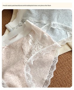 女式蕾丝棉女士内裤纯正欲望高弹力亲肤中腰舒适透气内裤女 - Product Image 6