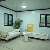 Maison conteneur extensible de luxe moderne de 40 pieds, en acier léger, avec panneaux sandwich, résistante aux ouragans, isolée, mobile et préfabriquée