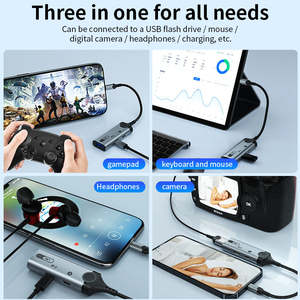 Adaptadores OTG 3 en 1, Convertidor de Datos USB2.0 a 8 Pines con Puerto de Carga PD de 8 Pines/Tipo C, Conector para Auriculares Tipo C para iPhone y iPad - Product Image 5