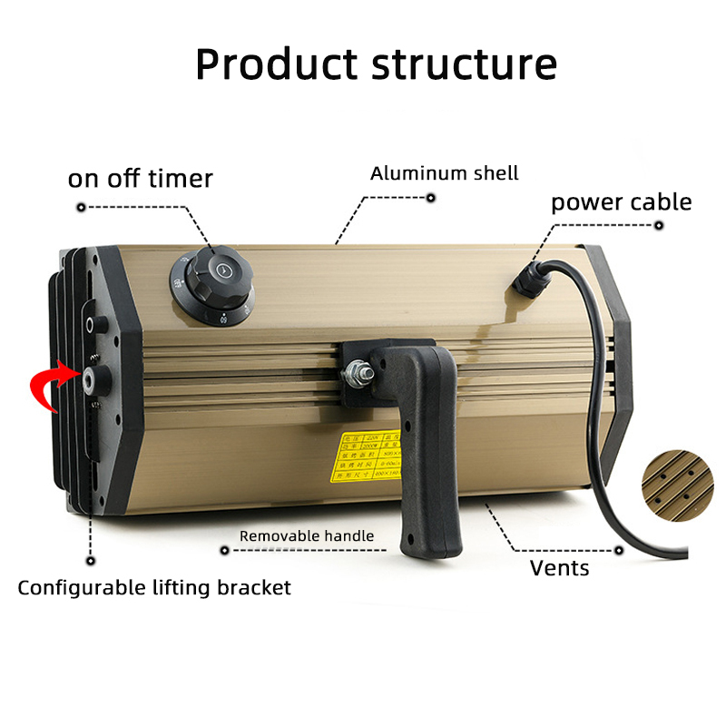 赤外線塗料硬化乾燥機 短波赤外線乾燥ランプ 2000W ハンドヘルド赤外線 