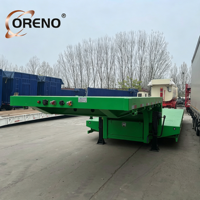 Semi-remorque surbaissée robuste de 80 tonnes, multi-essieux, pour le transport de machines, vente directe usine Chine, pour l'Amérique du Sud