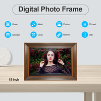 Desain Cantik Pajangan Kayu 15 "Bingkai Foto Digital 7 8 10 12 13 14 15 17 18.5 19 21.5 22 24 32 Inci