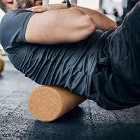Rodillo de Espuma de Corcho Natural de Alta Densidad para Yoga, Pilates, Ejercicio y Masaje, para Aliviar la Tensión Muscular y Mejorar la Condición Física
