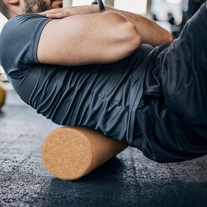 Rouleau en mousse de liège naturel haute densité pour yoga, <span class=keywords><strong>pilates</strong></span>, exercices et massage, pour la relaxation des tensions musculaires et le fitness - Product Image 2