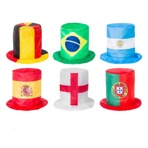 Chapeau de supporter de football, nouveau style, accessoires de match de football, chapeau haut avec drapeau national, accessoires d'ambiance pour événements sportifs, chapeau coloré - Product Image 6