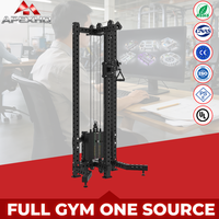 APEXHQ Appareil de musculation professionnel à poulies réglables doubles avec système de charge par plaques pour entraînement fonctionnel en salle de sport