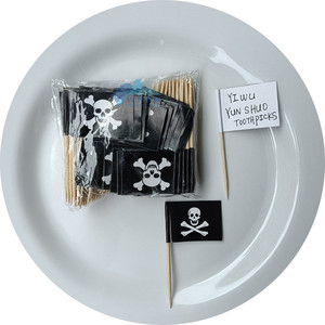 Impression personnalisée <span class=keywords><strong>de</strong></span> haute qualité mini drapeau <span class=keywords><strong>de</strong></span> gâteau <span class=keywords><strong>de</strong></span> drapeau <span class=keywords><strong>de</strong></span> <span class=keywords><strong>pirate</strong></span> Jolly Roger - Product Image 5