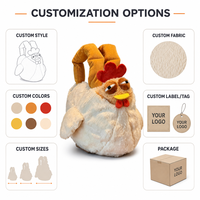 Peluche personnalisée en forme de poulet, directement de l'usine, à partir de vos illustrations, OEM/ODM, pour marques IP originales