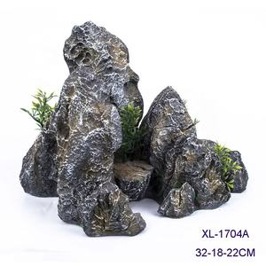 Fabriek Custom Aquarium Decor Hars Bruine Kunstmatige Sierrotsen Landschapsarchitectuur Voor Aquarium - Product Image 4